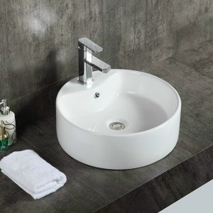 Chậu lavabo tròn trắng Varino VA-LB01