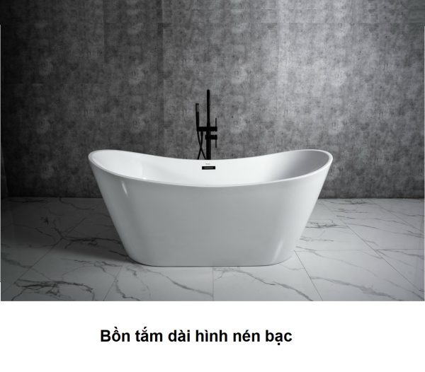 Bồn tắm dài hình nén bạc Varino BT08