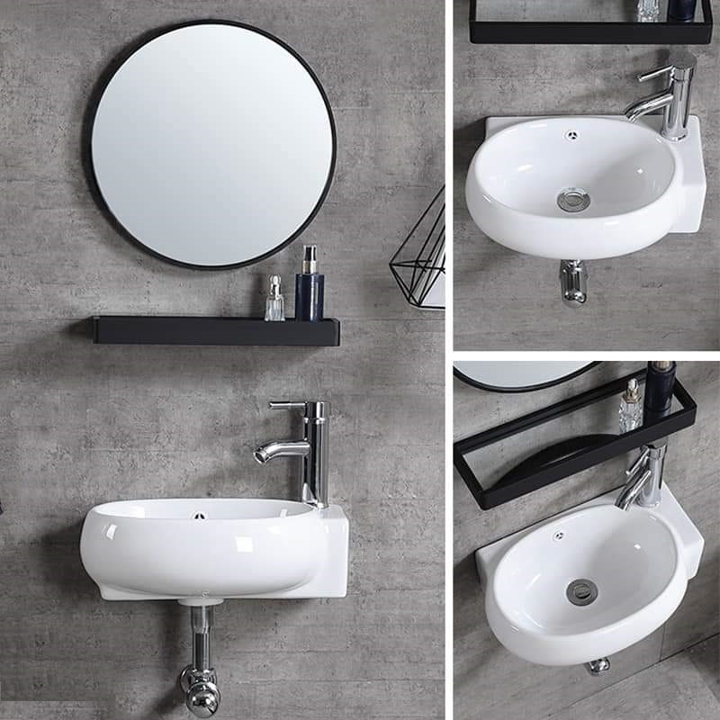 Lavabo nhỏ mini góc treo tường Varino